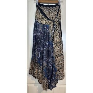 Bangkok‎ Pants Convertible Strapless Dress Skirt Dark Floral One Size